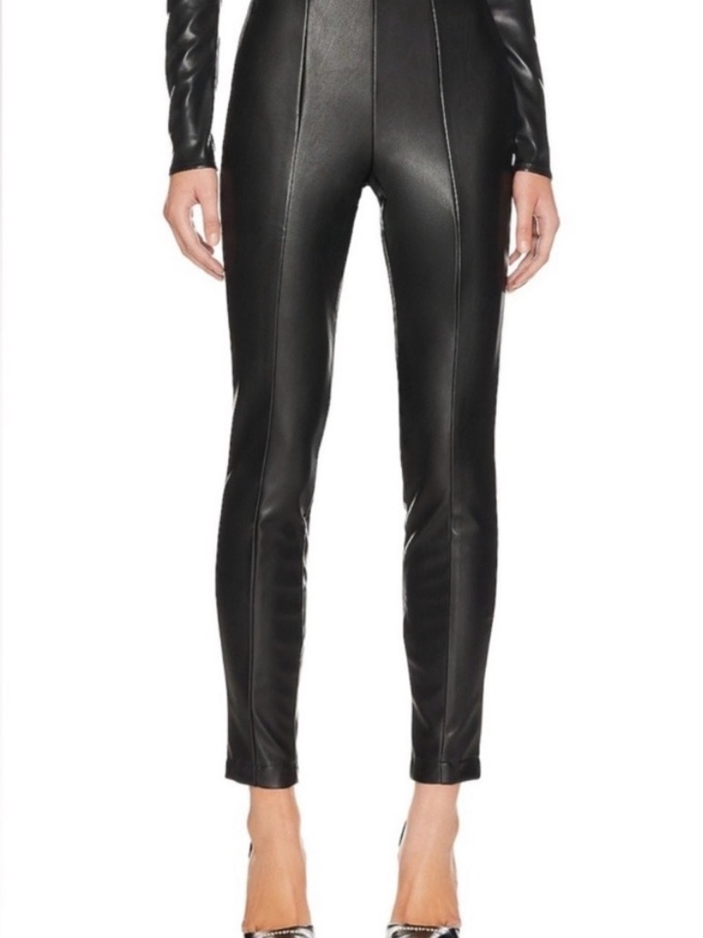 AFRM X Revolve Simone Black Faux Leather Skinny Pants